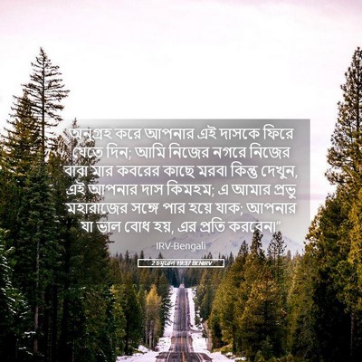 Picture 05 - 2 চমূৱেল 19:37 BENIRV - অনুগ্রহ করে আপনার - Bible Verse Picture