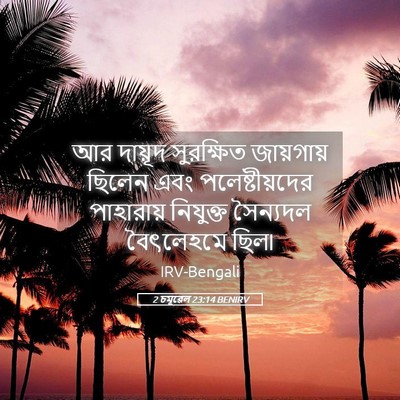 Picture 05 - 2 চমূৱেল 23:14 BENIRV - আর দায়ূদ - Bible Verse Picture