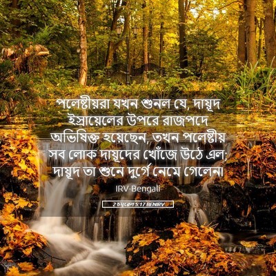 Picture 05 - 2 চমূৱেল 5:17 BENIRV - পলেষ্টীয়রা যখন - Bible Verse Picture