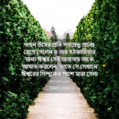 Picture 05 - 2 চমূৱেল 6:7 BENIRV - তখন উষের প্রতি - Bible Verse Picture