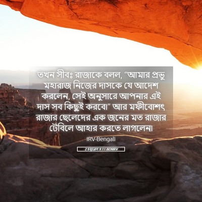 Picture 05 - 2 চমূৱেল 9:11 BENIRV - তখন সীবঃ রাজাকে - Bible Verse Picture