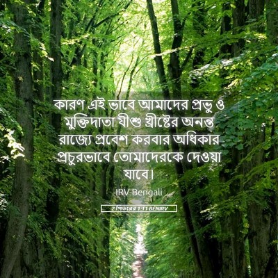 Picture 05 - 2 পিতরের 1:11 BENIRV - কারণ এই ভাবে - Bible Verse Picture