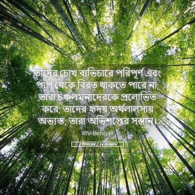 Picture 05 - 2 পিতরের 2:14 BENIRV - তাদের চোখ - Bible Verse Picture