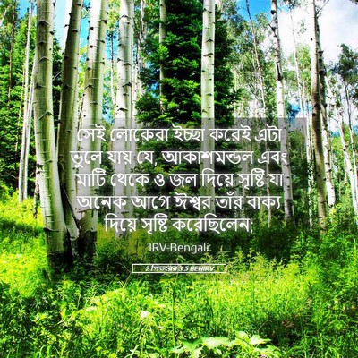 Picture 05 - 2 পিতরের 3:5 BENIRV - সেই লোকেরা ইচ্ছা - Bible Verse Picture