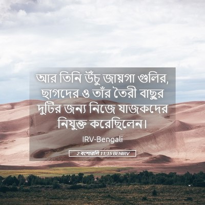 Picture 05 - 2 বংশাৱলি 11:15 BENIRV - আর তিনি উঁচু - Bible Verse Picture