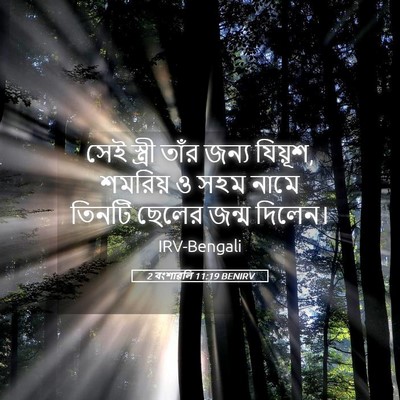 Picture 05 - 2 বংশাৱলি 11:19 BENIRV - সেই স্ত্রী তাঁর - Bible Verse Picture