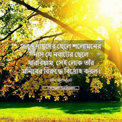 Picture 05 - 2 বংশাৱলি 13:6 BENIRV - তবুও দায়ূদের - Bible Verse Picture