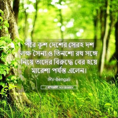 Picture 05 - 2 বংশাৱলি 14:9 BENIRV - পরে কূশ দেশের সেরহ - Bible Verse Picture