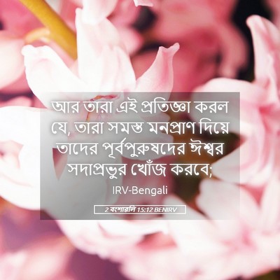 Picture 05 - 2 বংশাৱলি 15:12 BENIRV - আর তারা এই - Bible Verse Picture