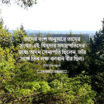 Picture 05 - 2 বংশাৱলি 17:14 BENIRV - তাদের বংশ অনুসারে - Bible Verse Picture