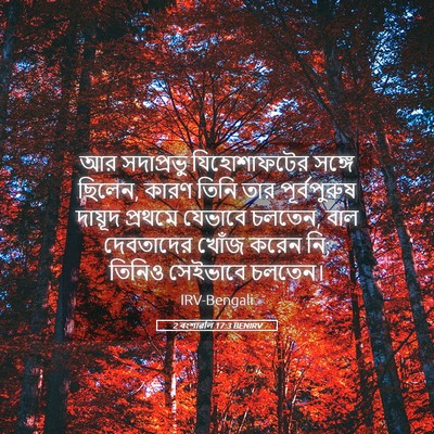 Picture 05 - 2 বংশাৱলি 17:3 BENIRV - আর সদাপ্রভু - Bible Verse Picture