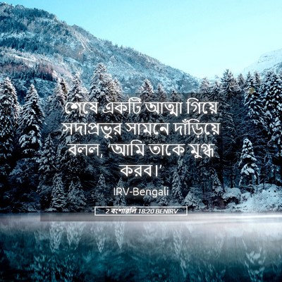 Picture 05 - 2 বংশাৱলি 18:20 BENIRV - শেষে একটি আত্মা - Bible Verse Picture