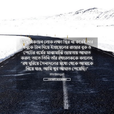 Picture 05 - 2 বংশাৱলি 18:33 BENIRV - কিন্তু একজন লোক - Bible Verse Picture