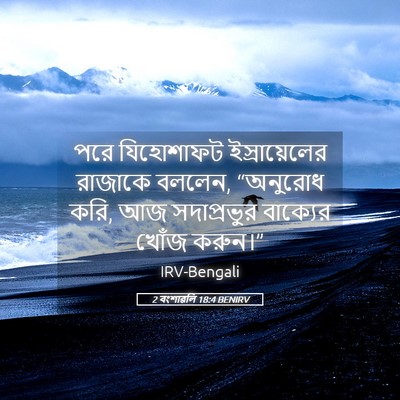 Picture 05 - 2 বংশাৱলি 18:4 BENIRV - পরে যিহোশাফট - Bible Verse Picture
