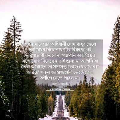 Picture 05 - 2 বংশাৱলি 20:37 BENIRV - তখন মারেশার - Bible Verse Picture