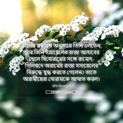 Picture 05 - 2 বংশাৱলি 22:5 BENIRV - তাদের পরামর্শ - Bible Verse Picture