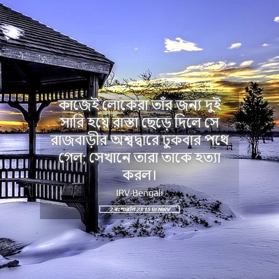 Picture 05 - 2 বংশাৱলি 23:15 BENIRV - কাজেই লোকেরা তাঁর - Bible Verse Picture