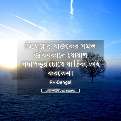 Picture 05 - 2 বংশাৱলি 24:2 BENIRV - যিহোয়াদা যাজকের - Bible Verse Picture