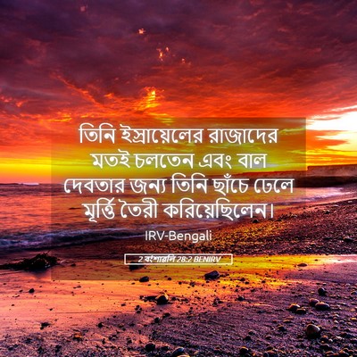 Picture 05 - 2 বংশাৱলি 28:2 BENIRV - তিনি ইস্রায়েলের - Bible Verse Picture