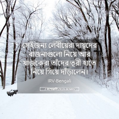 Picture 05 - 2 বংশাৱলি 29:26 BENIRV - সেইজন্য লেবীয়েরা - Bible Verse Picture