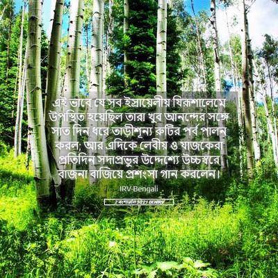 Picture 05 - 2 বংশাৱলি 30:21 BENIRV - এই ভাবে যে সব - Bible Verse Picture
