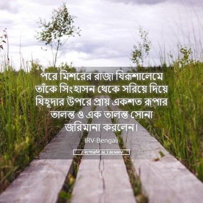 Picture 05 - 2 বংশাৱলি 36:3 BENIRV - পরে মিশরের রাজা - Bible Verse Picture