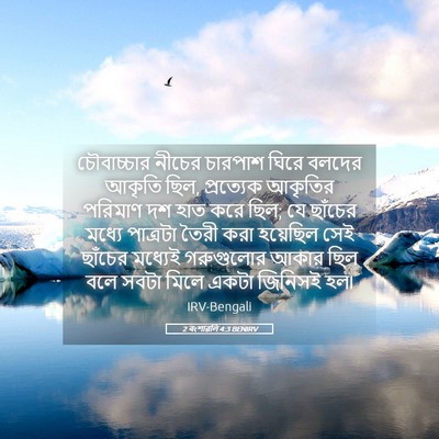 Picture 05 - 2 বংশাৱলি 4:3 BENIRV - চৌবাচ্চার নীচের - Bible Verse Picture