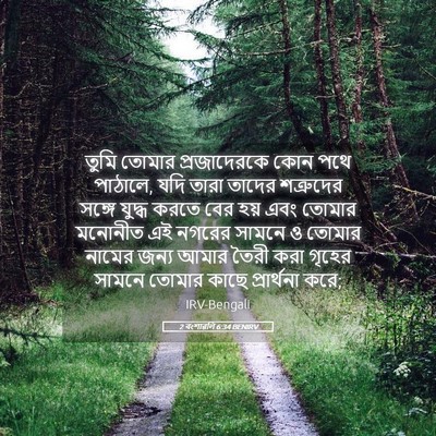 Picture 05 - 2 বংশাৱলি 6:34 BENIRV - তুমি তোমার - Bible Verse Picture