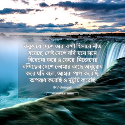Picture 05 - 2 বংশাৱলি 6:37 BENIRV - তবুও যে দেশে তারা - Bible Verse Picture