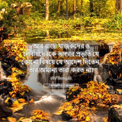 Picture 05 - 2 বংশাৱলি 8:15 BENIRV - আর রাজা যাজকদের ও - Bible Verse Picture