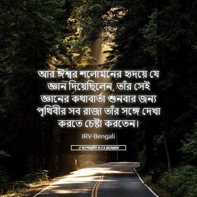 Picture 05 - 2 বংশাৱলি 9:23 BENIRV - আর ঈশ্বর শলোমনের - Bible Verse Picture