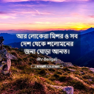 Picture 05 - 2 বংশাৱলি 9:28 BENIRV - আর লোকেরা মিশর ও সব - Bible Verse Picture