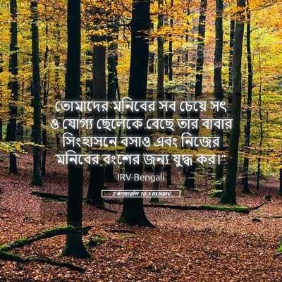 Picture 05 - 2 ৰাজাৱলি 10:3 BENIRV - তোমাদের মনিবের সব - Bible Verse Picture
