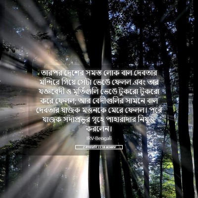 Picture 05 - 2 ৰাজাৱলি 11:18 BENIRV - তারপর দেশের সমস্ত - Bible Verse Picture