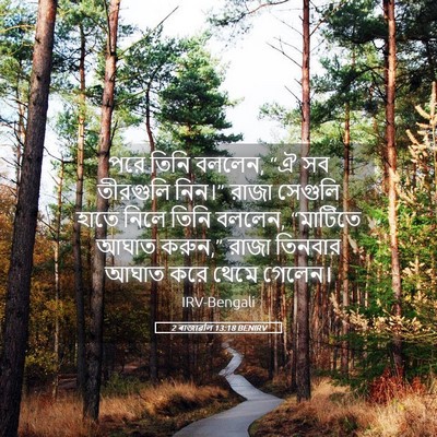 Picture 05 - 2 ৰাজাৱলি 13:18 BENIRV - পরে তিনি বললেন, “ঐ - Bible Verse Picture