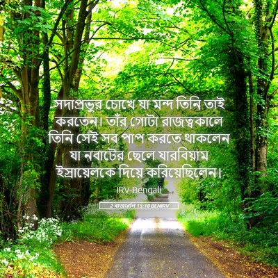 Picture 05 - 2 ৰাজাৱলি 15:18 BENIRV - সদাপ্রভুর চোখে যা - Bible Verse Picture