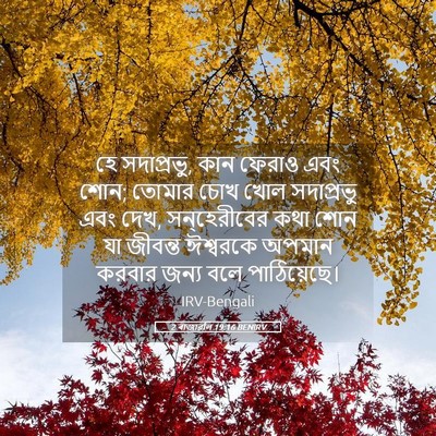 Picture 05 - 2 ৰাজাৱলি 19:16 BENIRV - হে সদাপ্রভু, কান - Bible Verse Picture