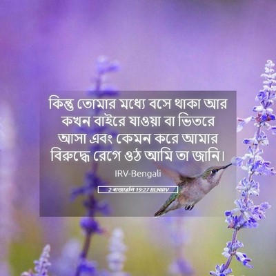 Picture 05 - 2 ৰাজাৱলি 19:27 BENIRV - কিন্তু তোমার - Bible Verse Picture