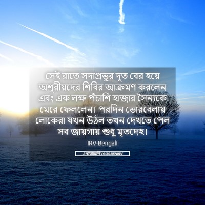 Picture 05 - 2 ৰাজাৱলি 19:35 BENIRV - সেই রাতে - Bible Verse Picture