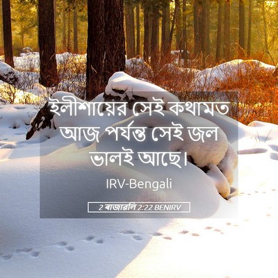 Picture 05 - 2 ৰাজাৱলি 2:22 BENIRV - ইলীশায়ের সেই - Bible Verse Picture
