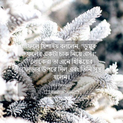 Picture 05 - 2 ৰাজাৱলি 20:7 BENIRV - ফলে যিশাইয় বললেন, - Bible Verse Picture