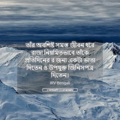 Picture 05 - 2 ৰাজাৱলি 25:30 BENIRV - তাঁর অবশিষ্ট - Bible Verse Picture
