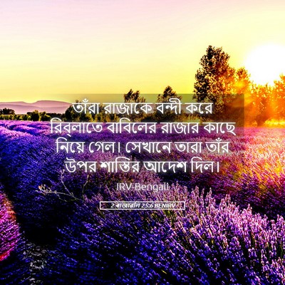 Picture 05 - 2 ৰাজাৱলি 25:6 BENIRV - তাঁরা রাজাকে - Bible Verse Picture