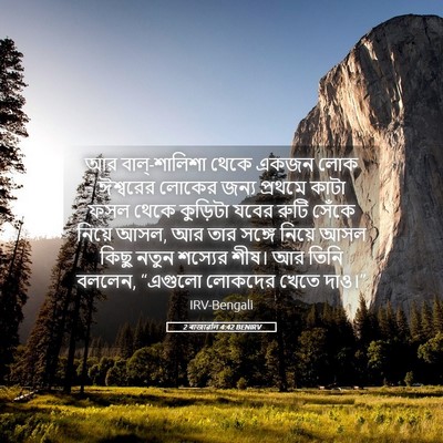 Picture 05 - 2 ৰাজাৱলি 4:42 BENIRV - আর বাল্‌-শালিশা - Bible Verse Picture