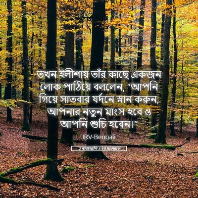 Picture 05 - 2 ৰাজাৱলি 5:10 BENIRV - তখন ইলীশায় তাঁর - Bible Verse Picture