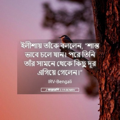 Picture 05 - 2 ৰাজাৱলি 5:19 BENIRV - ইলীশায় তাঁকে - Bible Verse Picture