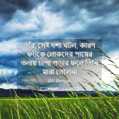 Picture 05 - 2 ৰাজাৱলি 7:20 BENIRV - তাঁর, সেই দশা ঘটল, - Bible Verse Picture