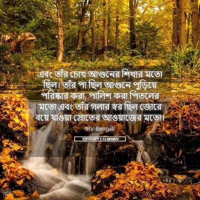 Picture 05 - पপ্রত্যাদেশ 1:15 BENIRV - এবং তাঁর চোখ - Bible Verse Picture