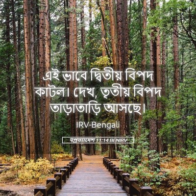 Picture 05 - पপ্রত্যাদেশ 11:14 BENIRV - এই ভাবে দ্বিতীয় - Bible Verse Picture