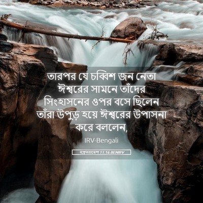 Picture 05 - पপ্রত্যাদেশ 11:16 BENIRV - তারপর যে চব্বিশ জন - Bible Verse Picture